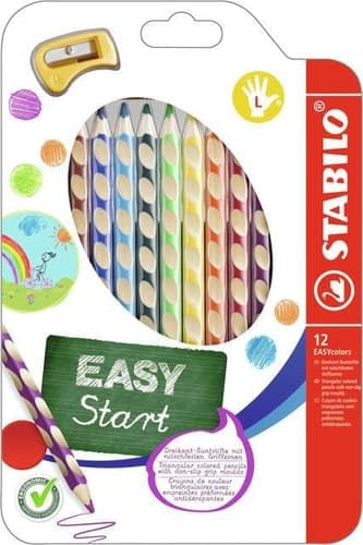 GENERIQUE STABILO &Eacute;tui thermoform&eacute; de 12 Crayons de couleur Easycolors + 1 Taille - crayon