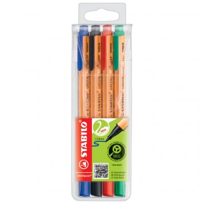 Stabilo Green Pochette De 4 Stylos-Feutres 0,8 Mm 216826