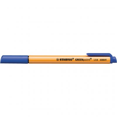 STABILO  Lot de 12 Stylos Feutre GREENpoint Pointe large 0,8 mm Bleu