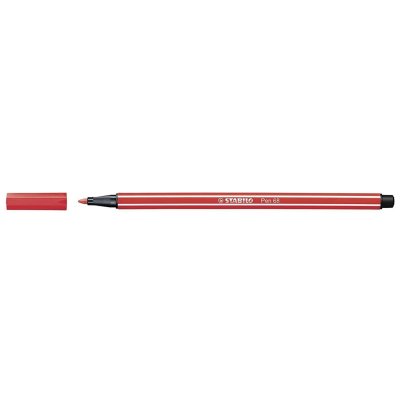 GENERIQUE STABILO Lot de 3 Feutres de Dessin PEN 68 Pointe Moyenne 1 mm Carmin