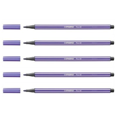 STABILO  Lot de 3 Feutres de Dessin PEN 68 Pointe Moyenne 1 mm Violet