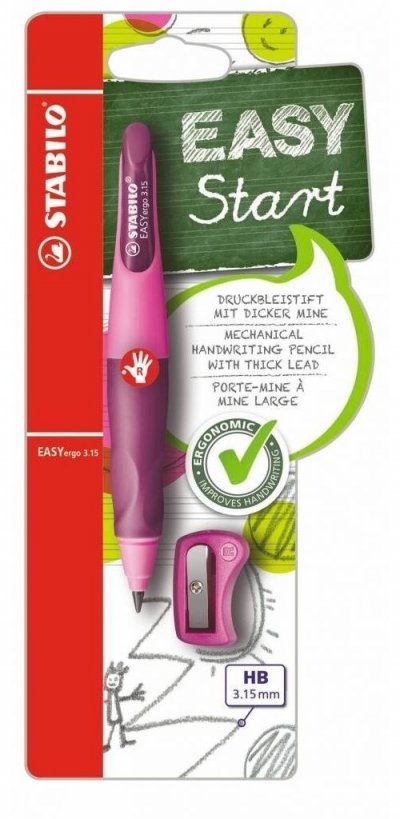 GENERIQUE Stabilo Porte-mines d'apprentissage easYergo 3.15, rose - Lot de 2