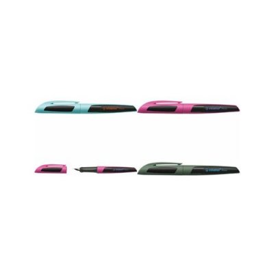 STABILO  Stylo &agrave; plume Flow SPORTY M, noir/vert olive - Lot de 2