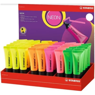 STABILO  - Surligneur N&eacute;on 45 en 6 Coloris al&eacute;atoire