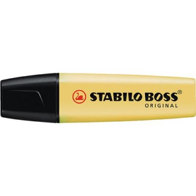 STABILO  Surligneur Pastel Boss Jaune. Pointe Biseaut&eacute;e