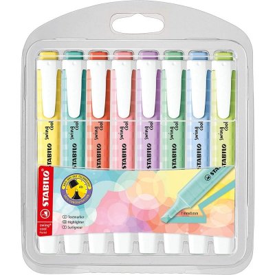 STABILO  Surligneur swing cool Pastel Edition, &eacute;tui PET de 8