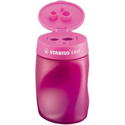 STABILO  Taille-crayon &agrave; r&eacute;servoir EASYsharpener, rose - Lot de 3