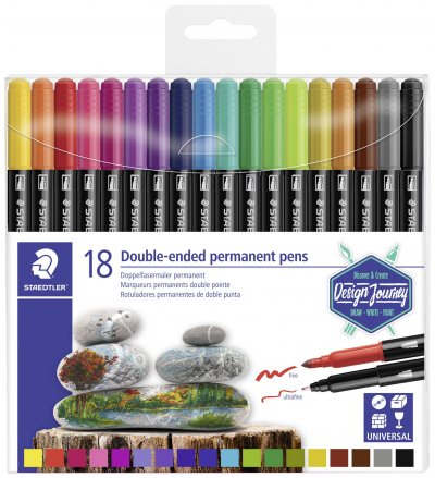 STAEDTLER  3187 Lot de 18 marqueurs