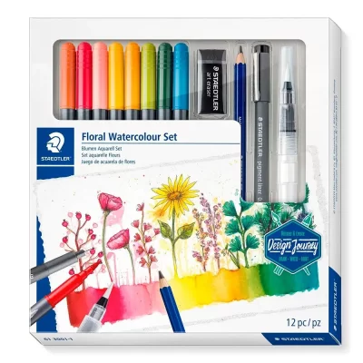 STAEDTLER  61 3001-1 design Journey ensemble D'Aquarelles Motif Floral