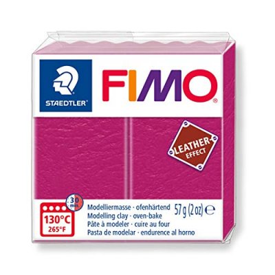 GRAINE CR Staedtler Fimo effet cuir argile &agrave; modeler effet baies roses