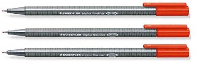 STAEDTLER  Fineliner triplus BRILLIANT COLOURS, rouge - Lot de 17