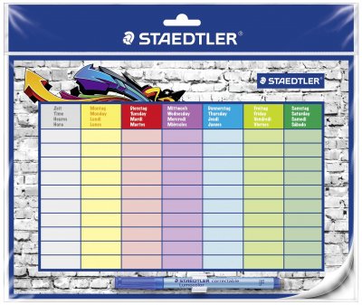 STAEDTLER  Kit emploi du temps Lumocolor correctable, A4 - Lot de 3