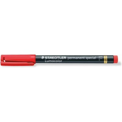 STAEDTLER  Lot de 3 Marqueurs permanent sp&eacute;cial Lumocolor 319F, rouge