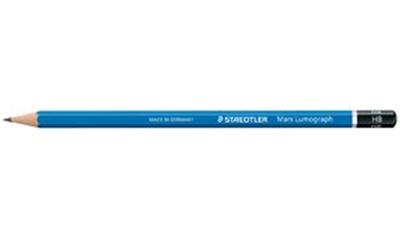STAEDTLER  Lot de 4 Crayons Papier Mars Lumograph 100 Mine 2 mm Bleu B