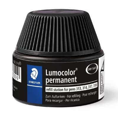 STAEDTLER  - Lumocolor flacon-recharge permanent, noir