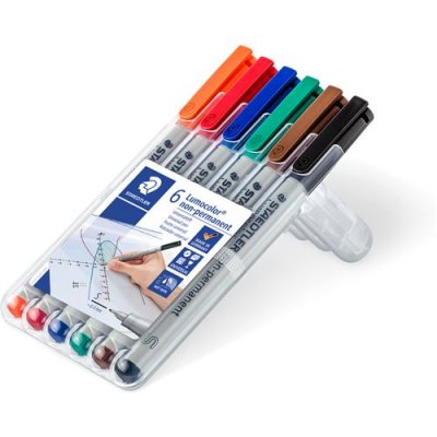 STAEDTLER  Marqueur non permanent 311S Lumocolor, &eacute;tui de 6 - Lot de 2