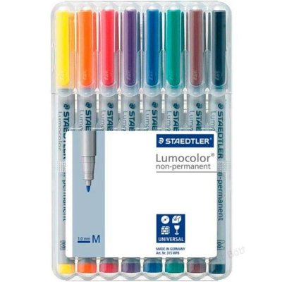 STAEDTLER  Marqueur non permanent 315M Lumocolor, &eacute;tui de 8 - Lot de 2