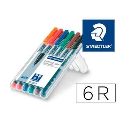 STAEDTLER  Marqueur permanent 317M Lumocolor, &eacute;tui de 6