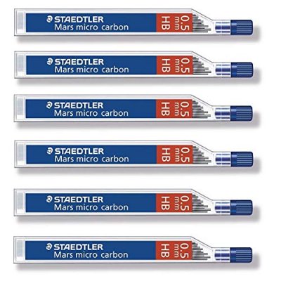 STAEDTLER  Mina Mars Micro Carbon Estuche 12ud Trazo 0.5 mm HB 25005-HB