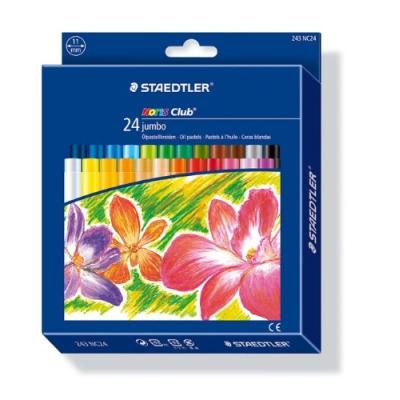 STAEDTLER  - noris club - pack de 24 craies pastels &agrave; lhuile jumbo - assortis