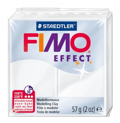 FIMO STAEDTLER P&acirc;te &agrave; modeler &agrave; cuire  Effect bloc 56 g transparent