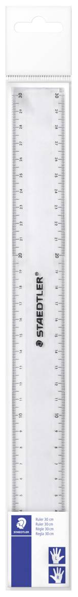 STAEDTLER  R&egrave;gle Plate, 300 Mm, En Plastique, Transparent
