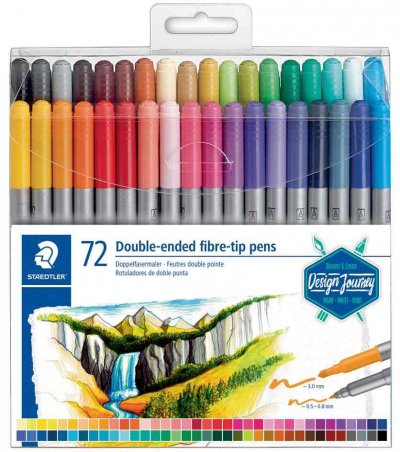 STAEDTLER  restposten:  doppel-fasermaler design journey noir