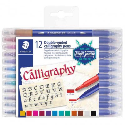 STAEDTLER  Set Of 12 Calligraphy Markers Double-ended