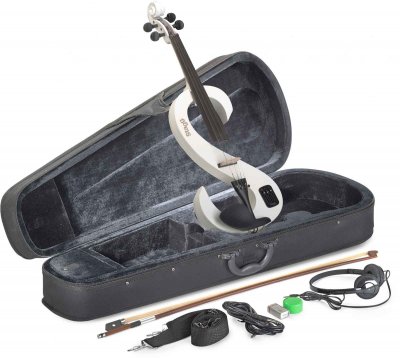 STAGG  EVN 4/4 WH Violon &eacute;lectrique + Casque + Etui Blanc