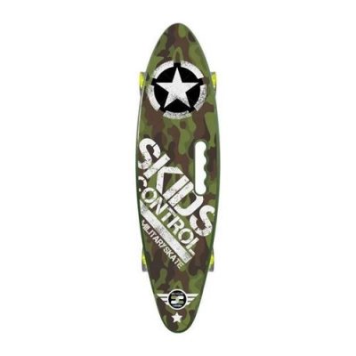  STAMP Skateboard 24 x 7 avec poign&eacute;e Skids Control Military