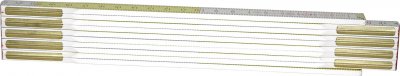 STANLEY  0-35-458 Mesure pliante 2 m x 17 mm en bois Blanc/Jaune