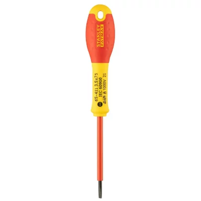 STANLEY  1 Tournevis &Eacute;lectricien Isol&eacute; 1000v Fatmax 3,5 X 75 Mm
