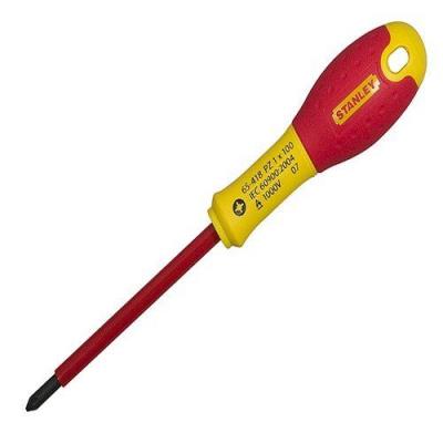 STANLEY  1 Tournevis Pozidriv Isol&eacute; 1000v Fatmax Pz0 X 75 Mm
