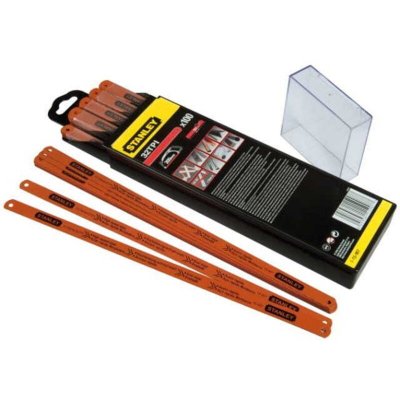 STANLEY  - 5 lames de scie &agrave; m&eacute;taux HSS rubis (10 dents / pouce)