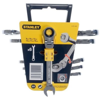 STANLEY  6 cl&eacute;s mixtes &agrave; cliquet &agrave; t&ecirc;te indexable