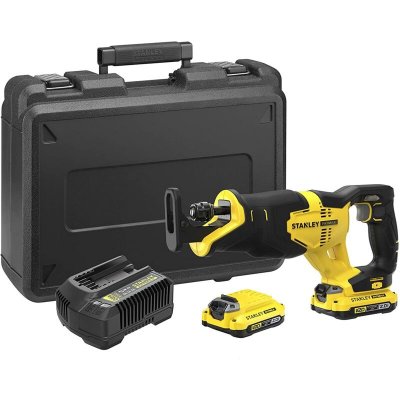 STANLEY  - V20 Scie Sabre Lithium - Lithium 18V - 2 Batteries 2Ah fatmax - SFMCS300D2K-QW