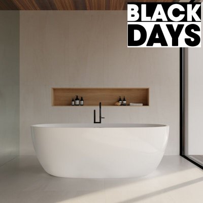 Stano. - Baignoire &icirc;lot design ovale denver blanche 170 cm - Blanc