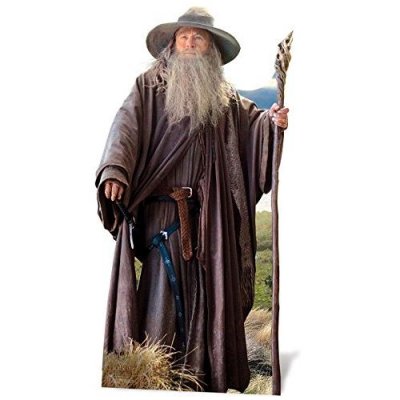 STAR CUTOUTS  Figurine en carton taille r&eacute;elle Gandalf Le Gris Le Hobbit H 191 CM Or