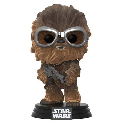 FUNKO Star wars solo - figurine pop! Bobble head chewie w/goggles (flocked) 9 cm
