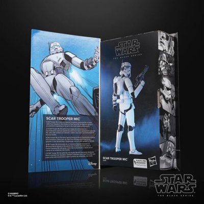 HASBRO Star Wars The Black Series Scar Trooper Mic Figure Argent&eacute;