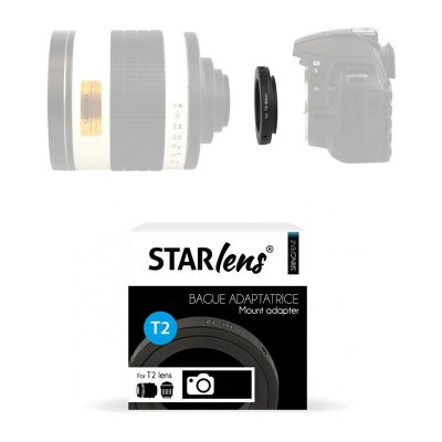 STARBLITZ  - Bague d'adaptation d'objectif attache T2 - Canon EF