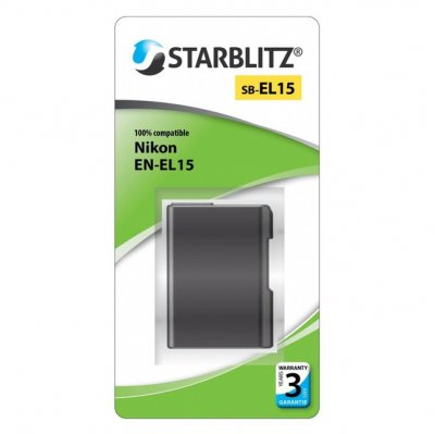 STARBLITZ  SB-EL15 Batterie Rechargeable pour Nikon EN-EL15 Noir