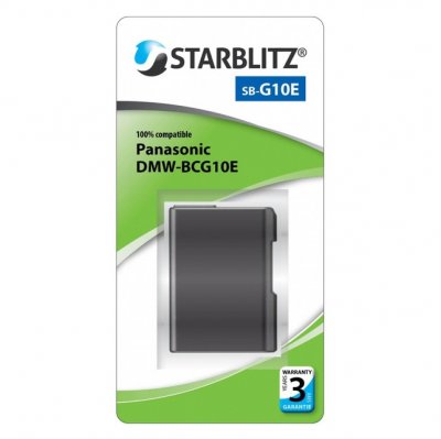 STARBLITZ  SB-G10E Batterie Rechargeable pour Panasonic DMW BCG10E Noir