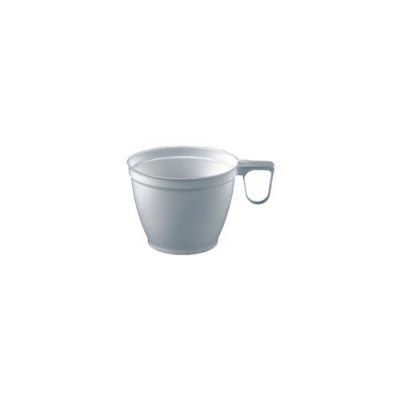 STARPAK  Tasse de caf&eacute; en plastique, avec poign&eacute;e, blanc