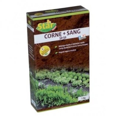 STAR JARDIN Start Engrais bio azot&eacute; corne+sang dess&eacute;ch 1kg 1kg CS1