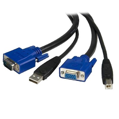STARTECH.COM Startech 1.8m 2 In 1 Usb Kvm Cable Noir
