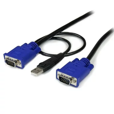 STARTECH  2-in-1 c&acirc;ble vid&eacute;o / USB - 3.05 m