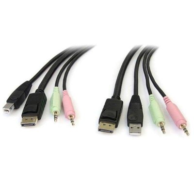STARTECH.COM Startech 4 In 1 Usb Displayport Kvm Switch Cable Vert,Noir,Rose