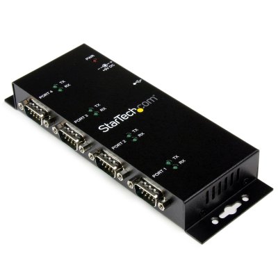 STARTECH.COM Startech 4 Port Usb To Db9 Rs232 Serial Adapter Noir