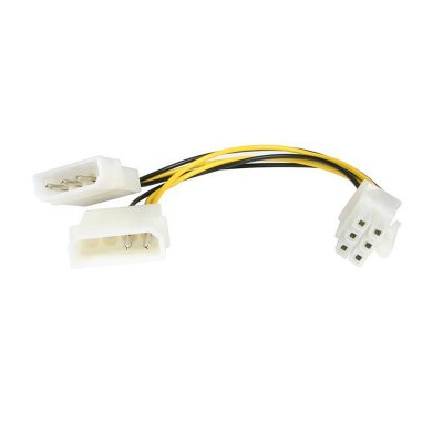 STARTECH.COM Startech 6&acute;&acute; Lp4 To 6 Pin Pcie Power Cable Adapt Noir